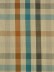 Hudson Cotton Blend Middle Check Tab Top Curtain (Color: Celadon Blue)