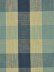 Extra Wide Hudson Bold-scale Check Tab Top Curtains 100 - 120 Inch Curtain Panel (Color: Bondi blue)