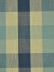 Hudson Cotton Blend Bold-scale Check Back Tab Curtain (Color: Bondi blue)