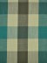 Hudson Cotton Blend Bold-scale Check Double Pinch Pleat Curtain (Color: Celadon Blue)