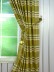 Hudson Cotton Blend Large Plaid Tab Top Curtain Tassel Tieback