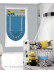 QYBHF737 High Quality Chenille Blue Custom Made Roman Blinds For Home Decoration(Color: F737c with fan shaped bottom)