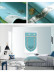 QYBHF740 High Quality Chenille Blue Custom Made Roman Blinds For Home Decoration(Color: F740c with fan shaped bottom)