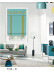 QYBHF746 High Quality Chenille Blue Green Custom Made Roman Blinds For Home Decoration(Color: F746b with flat bottom)
