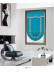QYBHF749 High Quality Chenille Blue Custom Made Roman Blinds For Home Decoration(Color: F749b with fan shaped bottom)