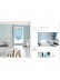QYBHF752 High Quality Chenille Sky Blue Custom Made Roman Blinds For Home Decoration