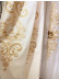 QYC125D Hebe Regal Floral Damask Embroidered Chenille Custom Made Curtains(Color: Beige)