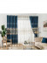  QYC125FA Hebe European Floral Luxury Damask Embroidered Chenille Ready Made Grommet Curtains