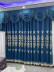 QYC125JA Hebe Small Peony Luxury Damask Chenille Embroidered Blue Purple Ready Made Grommet Curtains