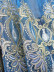 QY2168I Maia Embroidered Floral Thick Chenille Custom Made Curtains(Color: Blue)