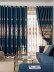 QYC225P Bimberi Flower Queen Luxury Damask Embroidered Blue Green Pink Grey Custom Made Curtains