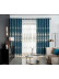 QYC225QA Bimberi Embossed Small Peony Luxury Chenille Blue Grey Ready Made Grommet Curtains(Color: Blue)