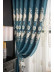 QYC225Q Bimberi Embossed Small Peony Luxury Chenille Blue Grey Custom Made Curtains