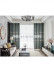 QYC225R Bimberi Openwork Pagoda Luxury Embroidered Chenille Blue Grey Custom Made Curtains