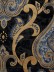 Maia Impressive Damask Velvet Fabric Sample (Color: Black )