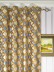 Maia Geometrical Grommet Velvet Curtains Heading Style