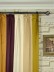 Silver Beach Bold Stripe Faux Silk Custom Made Curtains (Heading: Versatile Pleat)