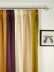 Silver Beach Bold Stripe Faux Silk Custom Made Curtains (Heading: Triple Pinch Pleat)