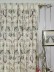 Silver Beach Embroidered All-over Flowers Back Tab Faux Silk Curtain Heading Style