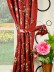 Silver Beach Embroidered Cheerful Versatile Pleat Faux Silk Curtains Decorative Tiebacks