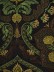 Silver Beach Embroidered Colorful Damask Faux Silk Fabric Sample (Color: Black)