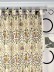 Silver Beach Embroidered Colorful Damask Tab Top Faux Silk Curtains Heading Style