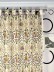 Silver Beach Embroidered Colorful Damask Faux Silk Custom Made Curtains (Heading: Tab Top)