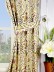 Silver Beach Embroidered Colorful Damask Single Pinch Pleat Faux Silk Curtains Decorative Tiebacks