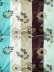 Silver Beach Embroidered Leaves Tab Top Faux Silk Curtains (Color: Maroon)