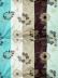 Silver Beach Embroidered Leaves Single Pinch Pleat Faux Silk Curtains (Color: Maroon)