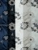 Silver Beach Embroidered Leaves Single Pinch Pleat Faux Silk Curtains (Color: Ecru)