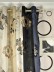 Silver Beach Embroidered Leaves Grommet Faux Silk Curtains Heading Style