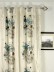 Silver Beach Embroidered Peacocks Faux Silk Custom Made Curtains (Heading: Back Tab)