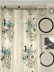 Silver Beach Embroidered Peacocks Single Pinch Pleat Faux Silk Curtains Heading Style