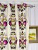 Silver Beach Embroidered Blossom Grommet Faux Silk Curtains Heading Style