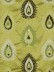 Silver Beach Embroidered Extravagant Double Pinch Pleat Faux Silk Curtains (Color: Pear)