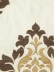 Halo Embroidered Medium-scale Damask Dupioni Silk Fabric Sample (Color: Eggshell)