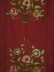 Halo Embroidered Vase Tab Top Dupioni Silk Curtains (Color: Burgundy)