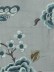 Halo Embroidered Hollyhocks Dupioni Silk Fabrics (Color: Ash grey)