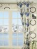 Halo Embroidered Hollyhocks Grommet Dupioni Silk Curtains