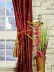 Halo Embroidered Cranes Rod Triple Pinch Pleat Dupioni Silk Curtains Tassel Tiebacks