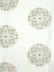 Halo Embroidered Round Damask Dupioni Silk Custom Made Curtains (Color: Ivory)