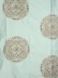 Halo Embroidered Round Damask Dupioni Silk Fabrics (Color: Magic mint)