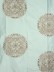 Halo Embroidered Round Damask Dupioni Silk Custom Made Curtains (Color: Magic mint)