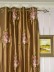 Rainbow Embroidered Camellia Dupioni Custom Made Curtains (Heading: Grommet)