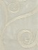 Rainbow Embroidered Scroll Dupioni Silk Fabric Sample (Color: Beige)