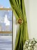 Oasis Crisp Plain Grommet Dupioni Silk Curtains Holdbacks