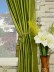 Oasis Crisp Plain Back Tab Dupioni Silk Curtains Tassel Tiebacks