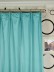 Waterfall Solid Blue Versatile Pleat Faux Silk Curtains Heading Style