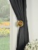 Waterfall Dark-colored Plain Versatile Pleat Faux Silk Curtains Holdbacks